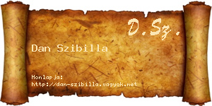Dan Szibilla névjegykártya
